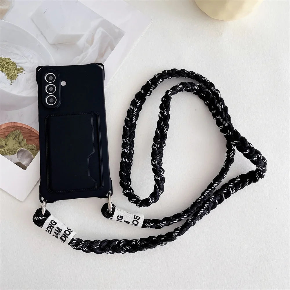 Braided Crossbody Lanyard for Samsung Galaxy