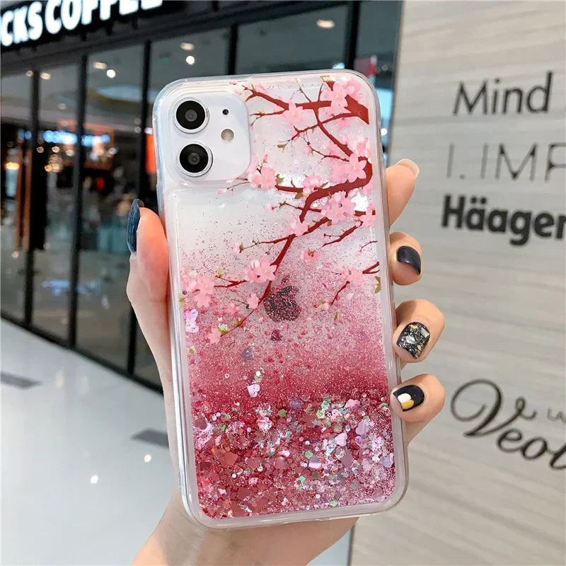 Süße Quicksand Blumen Hülle für iPhone 17 Pro Max