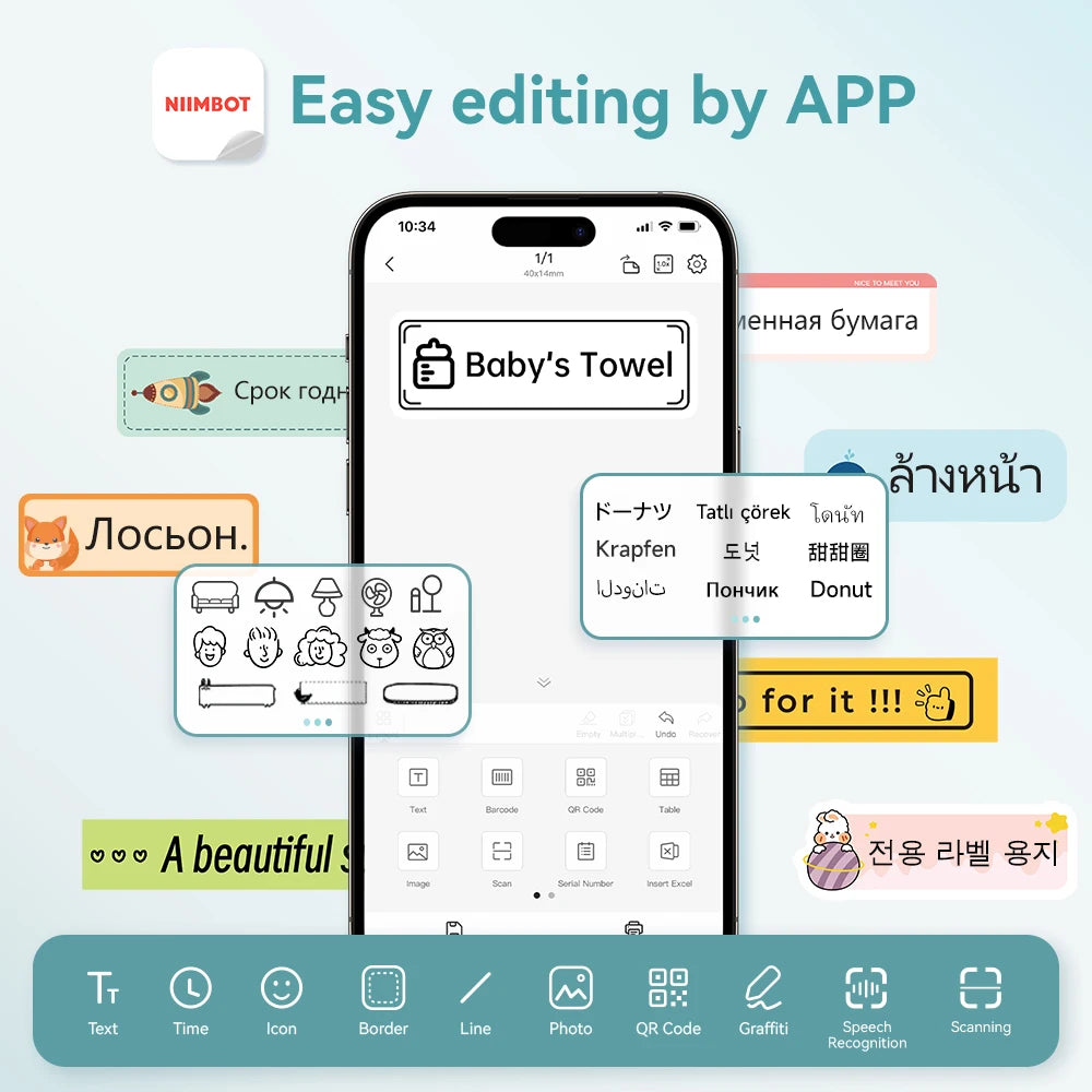 D11 Mini Bluetooth Etikettendrucker kabellos