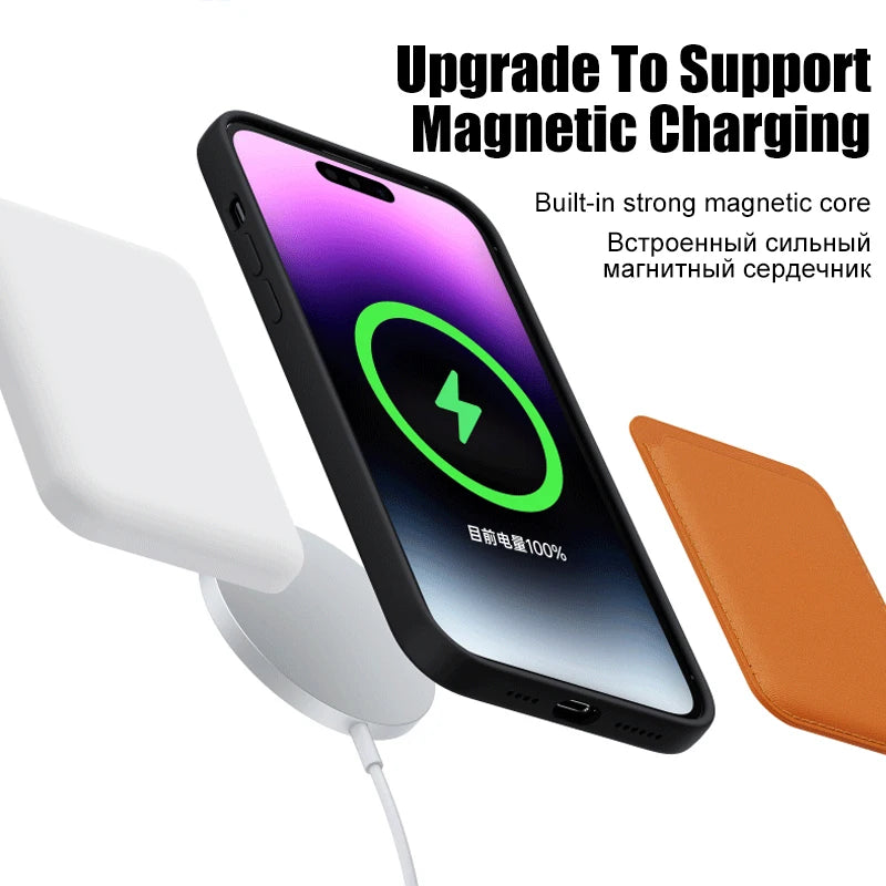 Matte Silikon MagSafe Hülle iPhone Zubehör