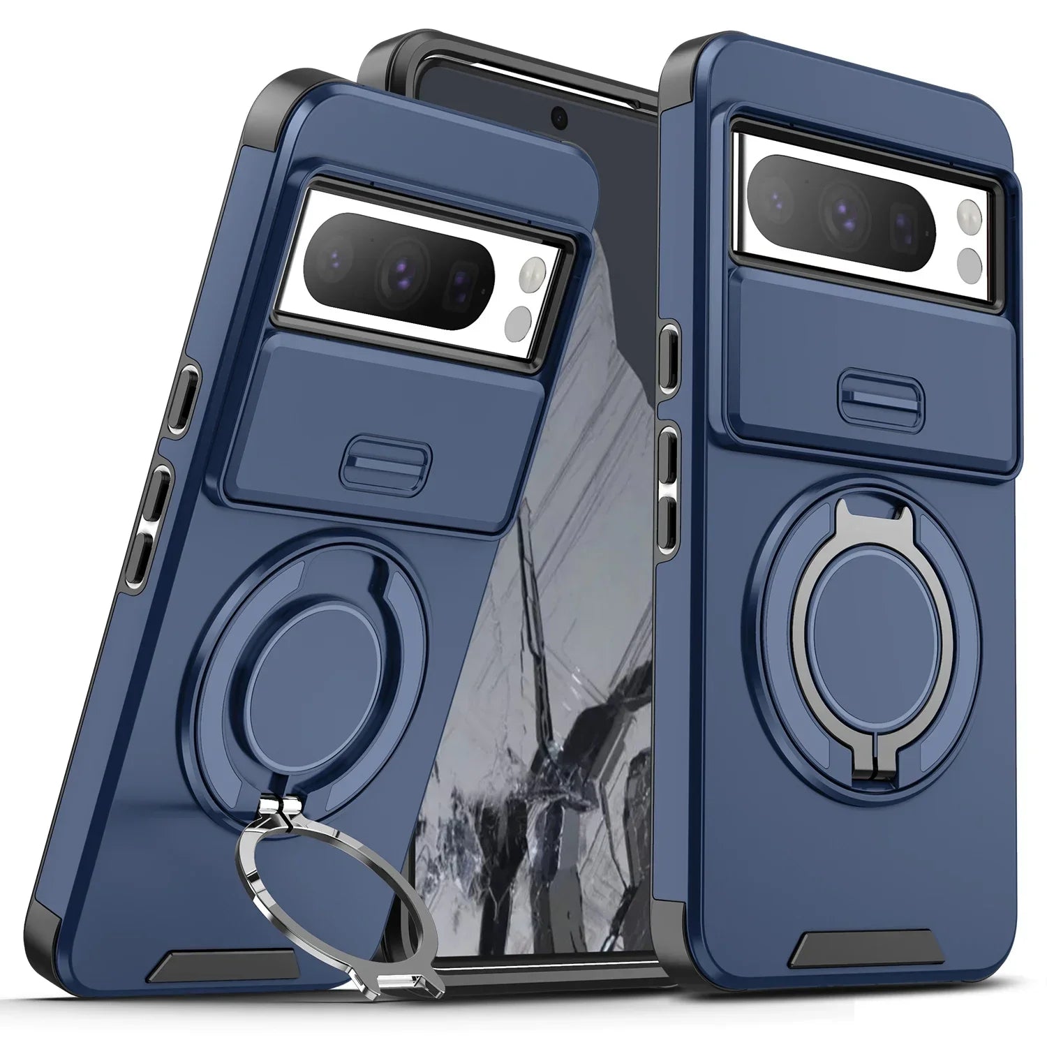 Hybrid case with ring and camera protection