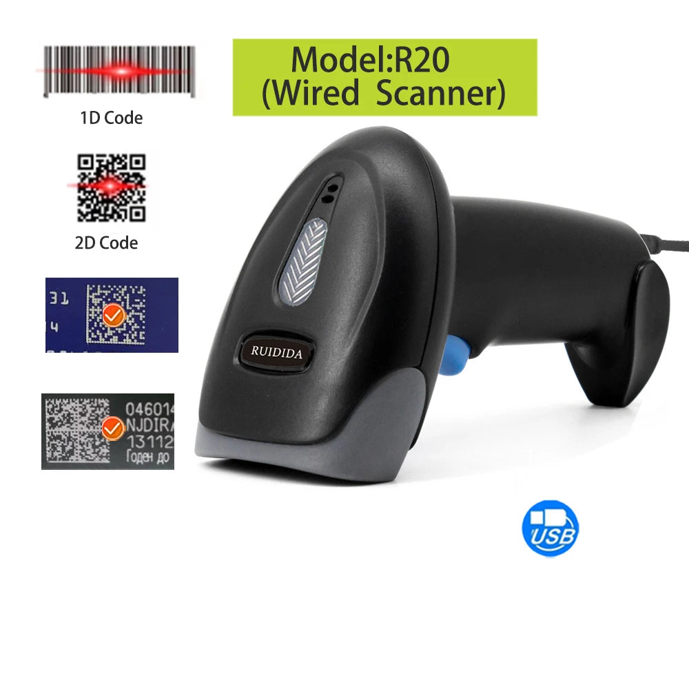 Wired 1D/2D barcode scanner USB