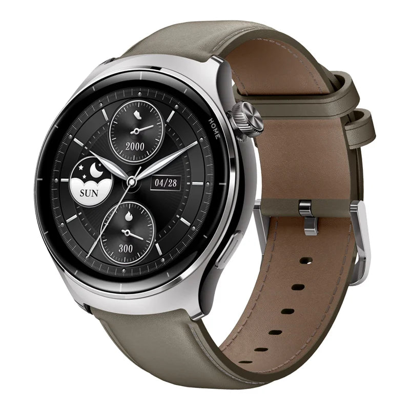 Leichte Smartwatch 1.32" AMOLED GPS Sportmodi Metallgehäuse