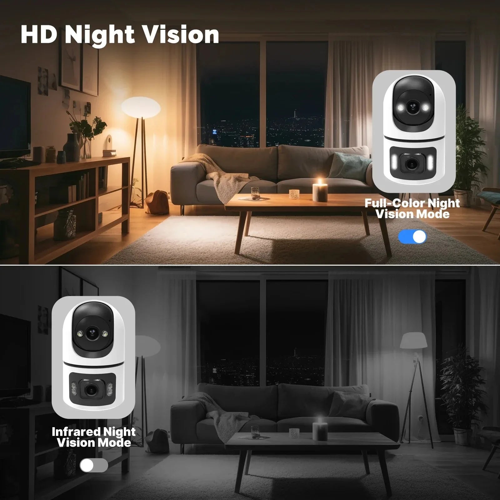 8MP WLAN Überwachungskamera mit Dual-Objektiv & Zoom