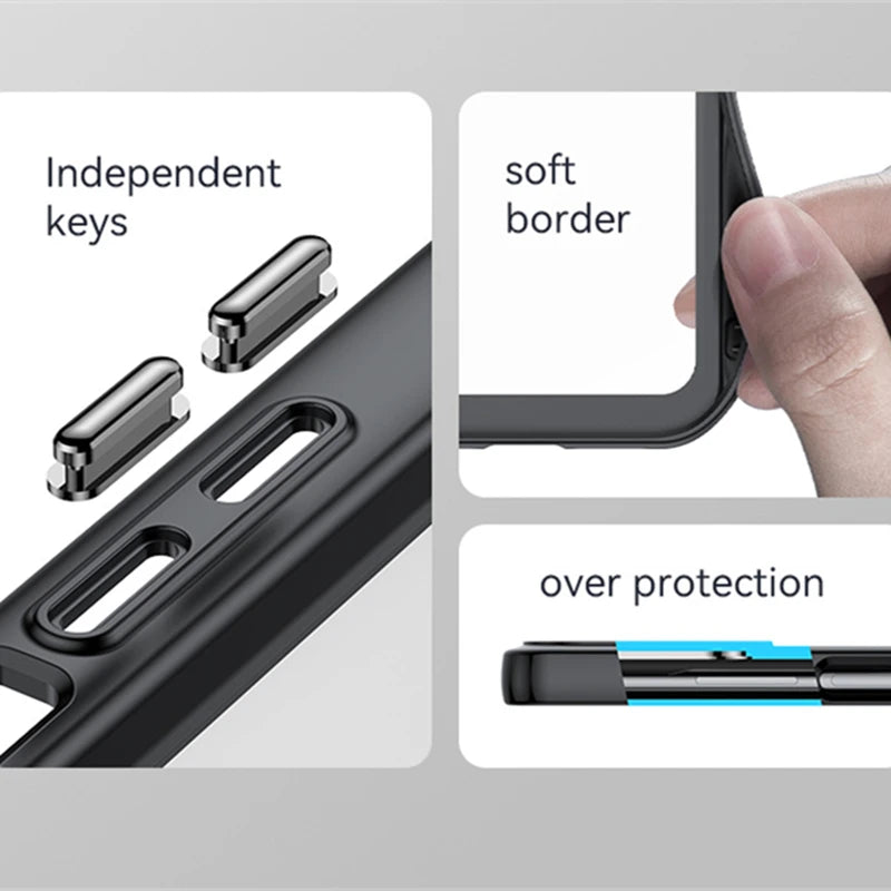 Klar transparente Pixel 7 Hülle mehrfarbig