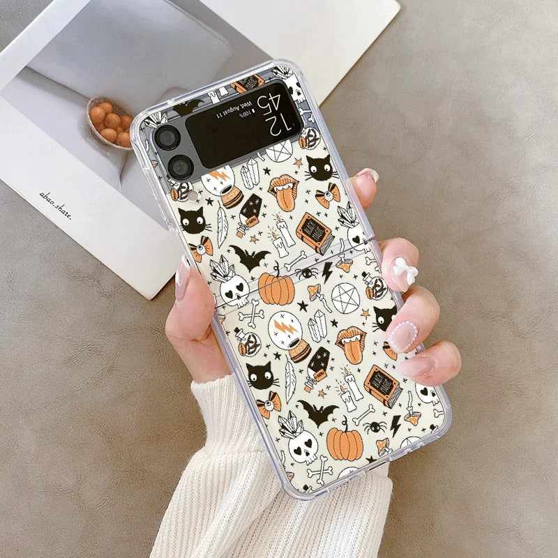 Halloween Hülle Z Flip 7 6 5 4 mit Kürbis Design