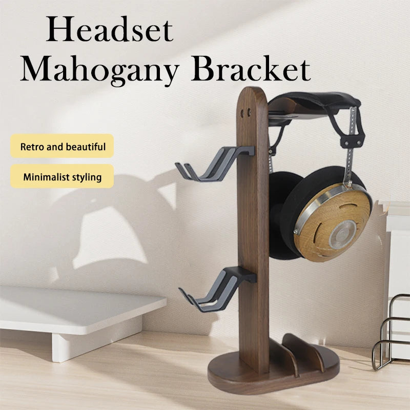 Kopfhörer- und Controller-Halter aus Walnussholz