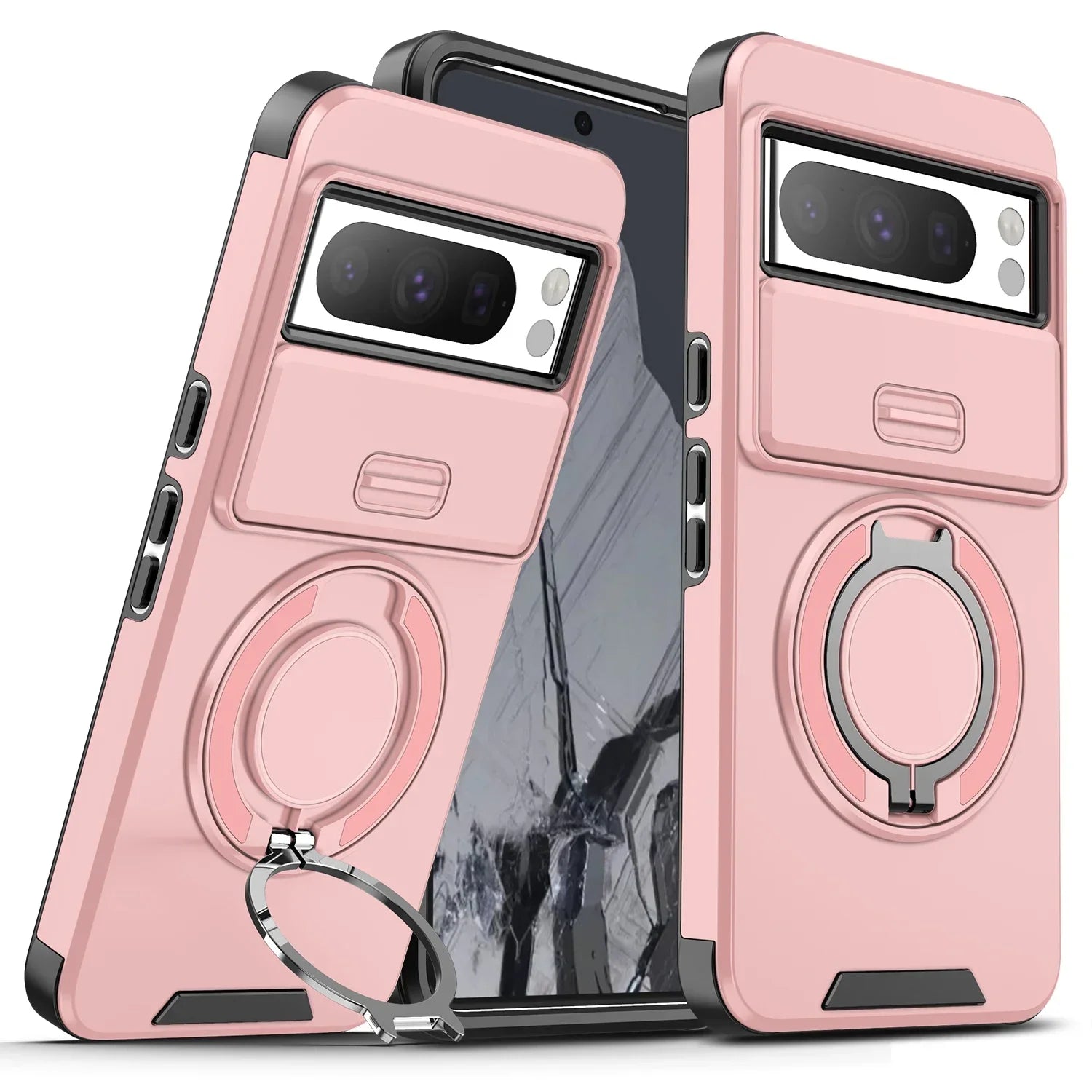 Hybrid case with ring and camera protection