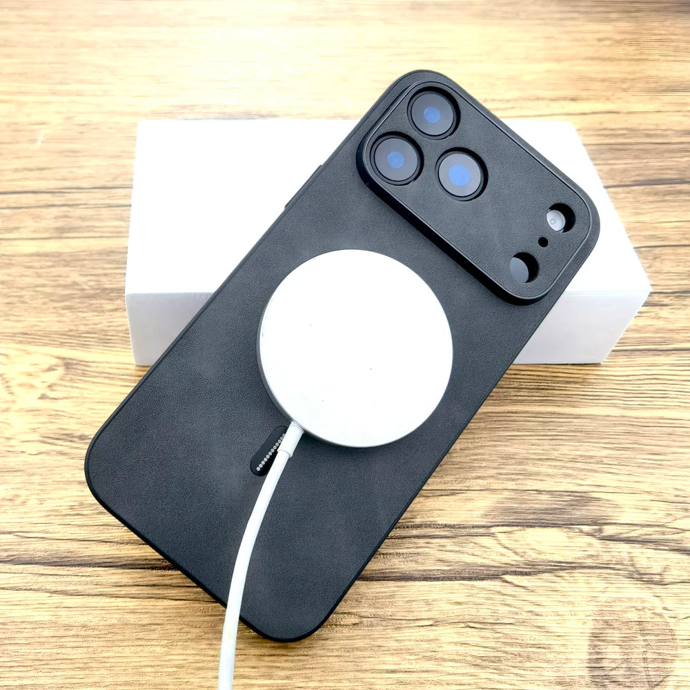 Luxuriöse Kunstlederhülle für iPhone 17 Magsafe