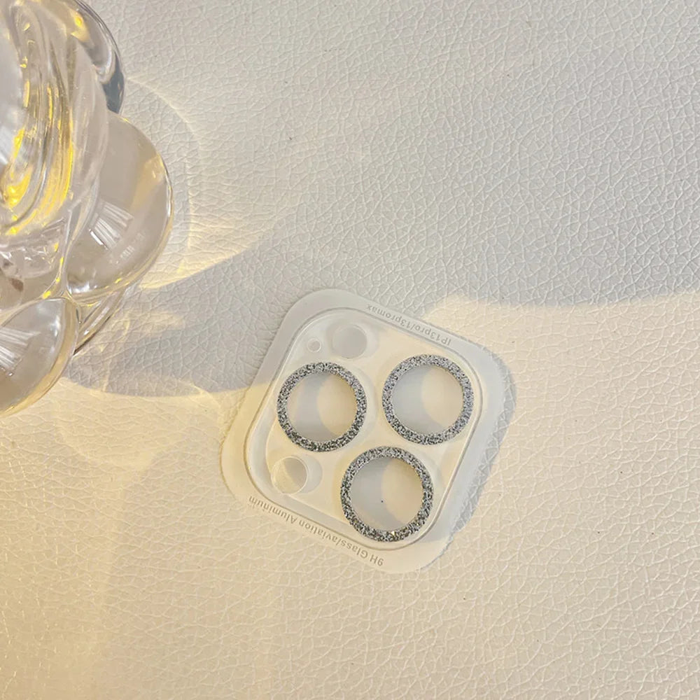 Glitter camera lens protector for iPhone