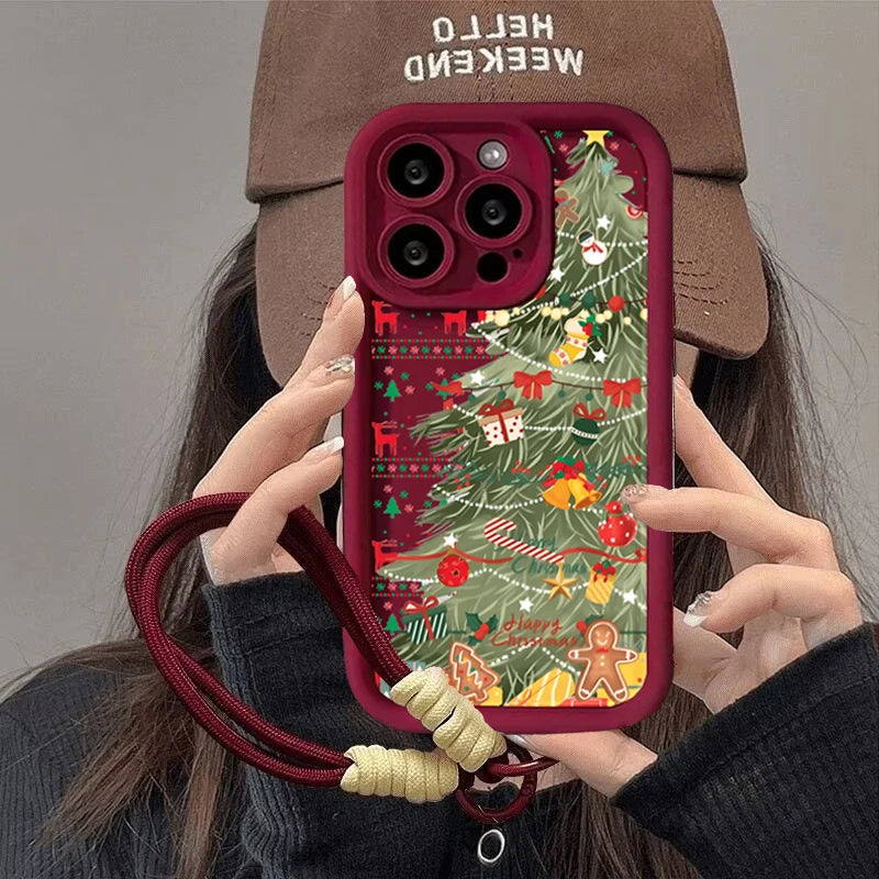 Weihnachtsbaum Handkette Hülle für Samsung S25