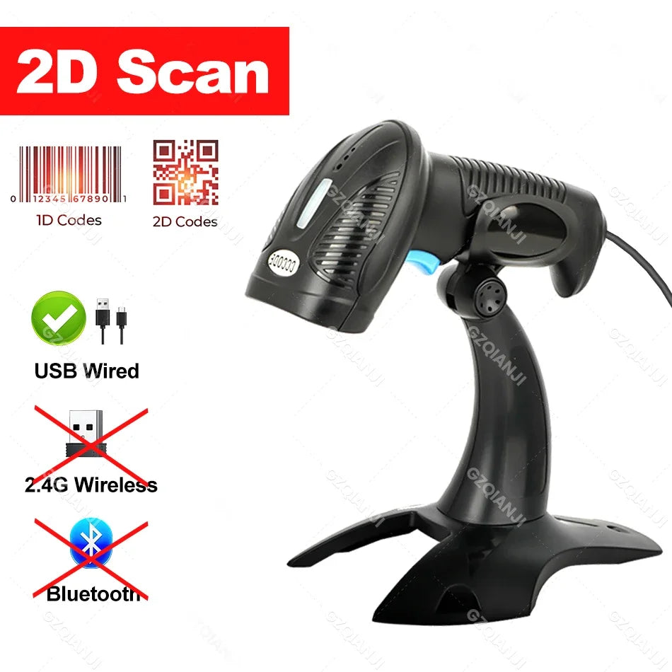 2D QR Barcode Scanner USB WLAN Bluetooth Handgerät