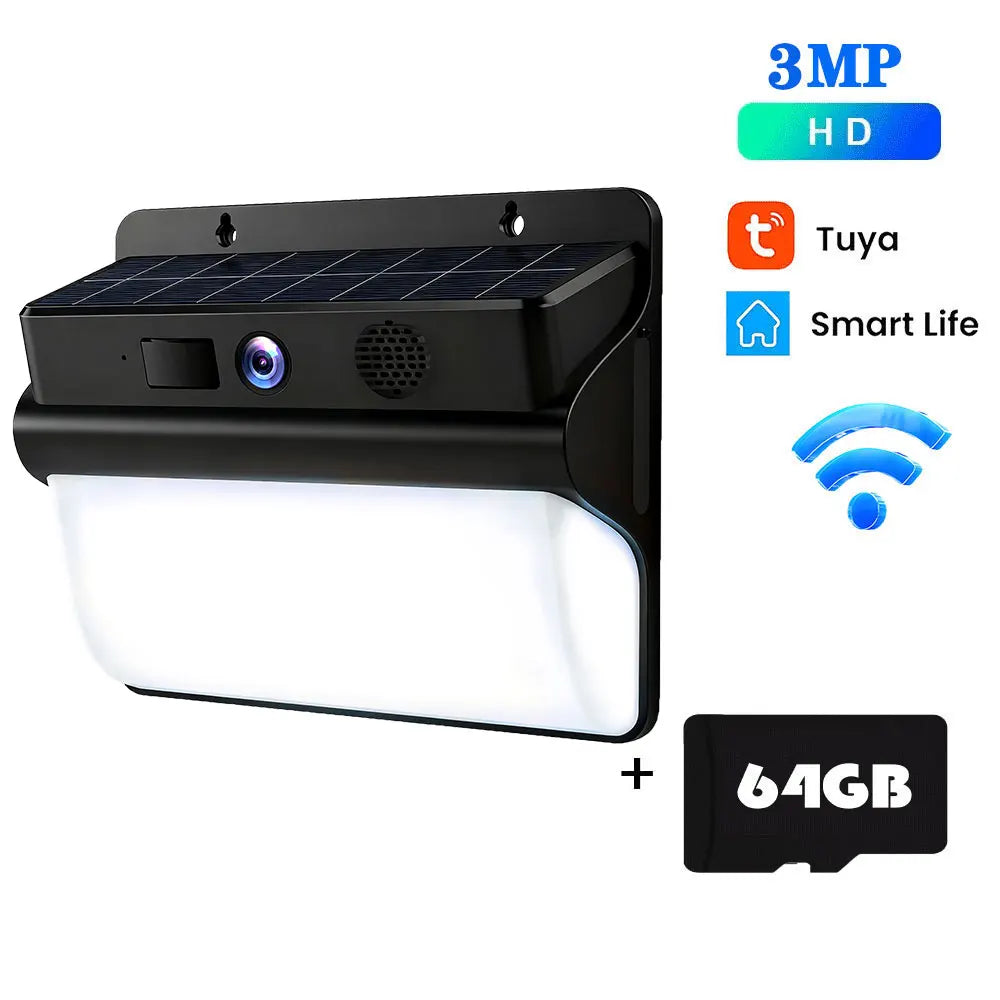 2K solar camera with Wi-Fi, battery & color night vision