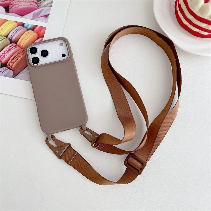 Crossbody Silikonhülle Candy Farben iPhone 17