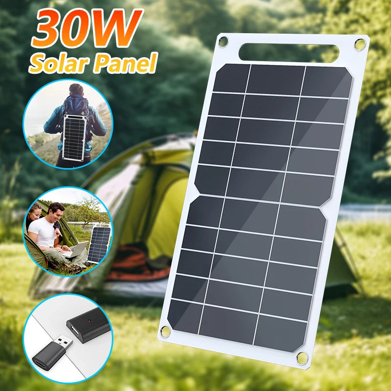 30W Solar-Powerbank wasserdicht für Reisen
