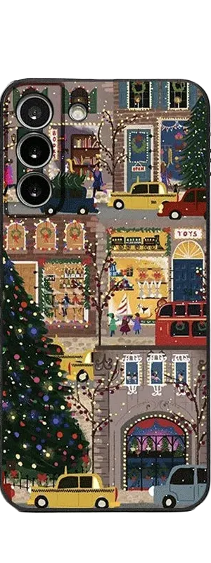 Pixel 9 8 Hülle Silikon TPU Weihnachts Schnee Muster Case