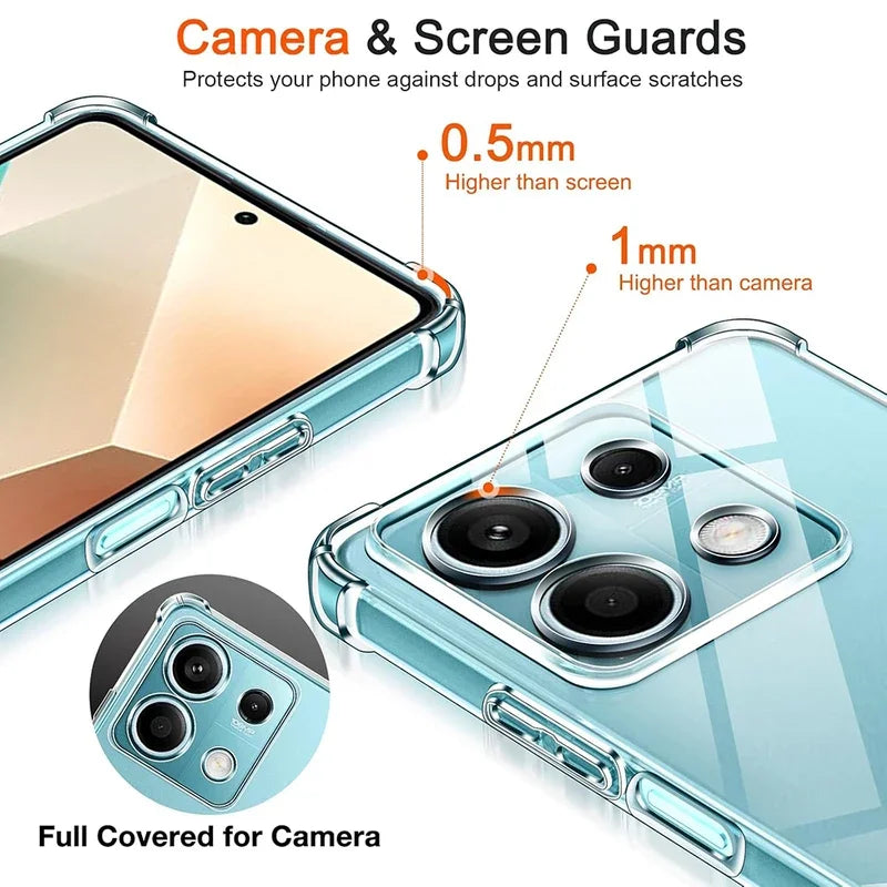 Stoßfeste Silikonhülle Xiaomi 14 13 12 Transparent