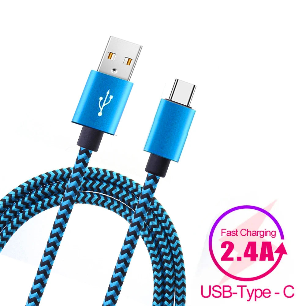 USB Typ-C Schnellladekabel Nylon 1-3m