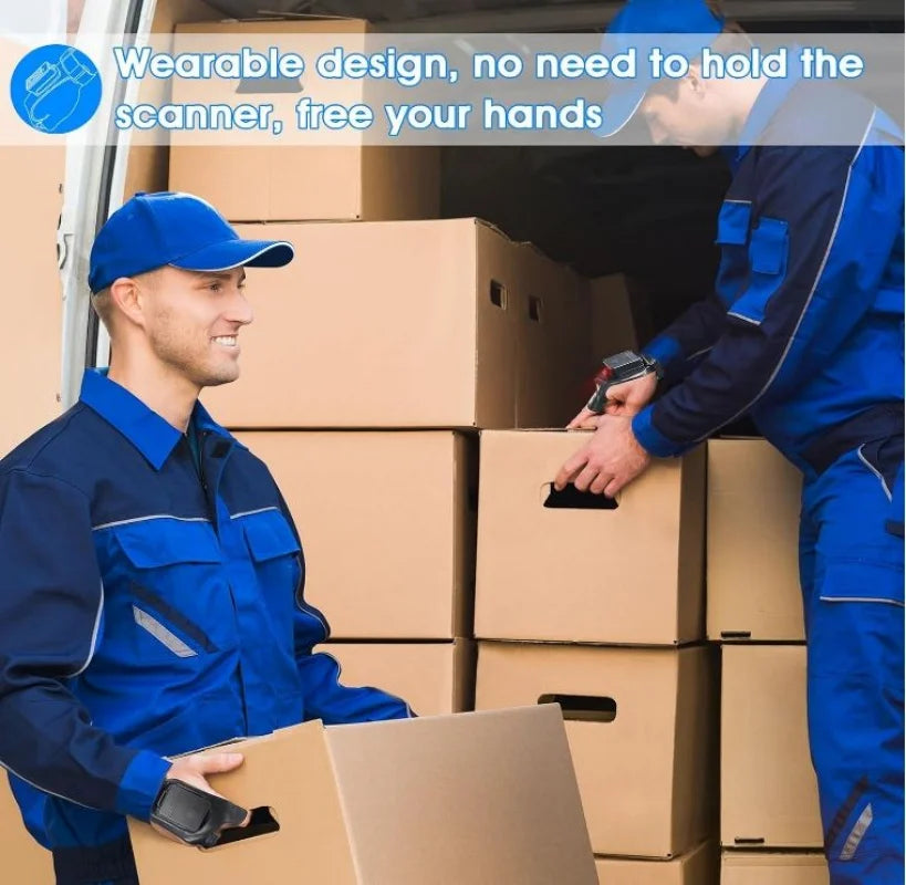 Tragbarer QR Finger-Scanner mit Bluetooth 2D Funktion