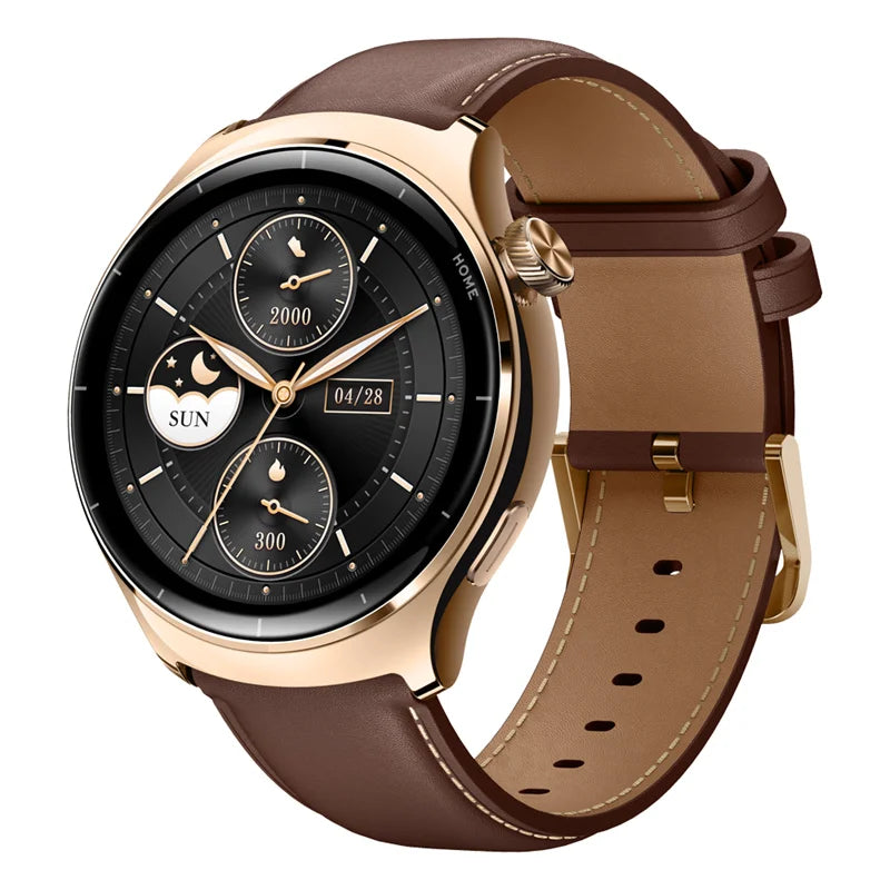 Leichte Smartwatch 1.32" AMOLED GPS Sportmodi Metallgehäuse