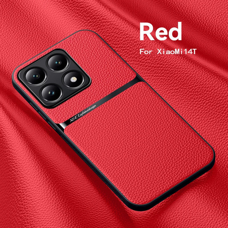 Xiaomi 14T Leather Magnetic TPU Case