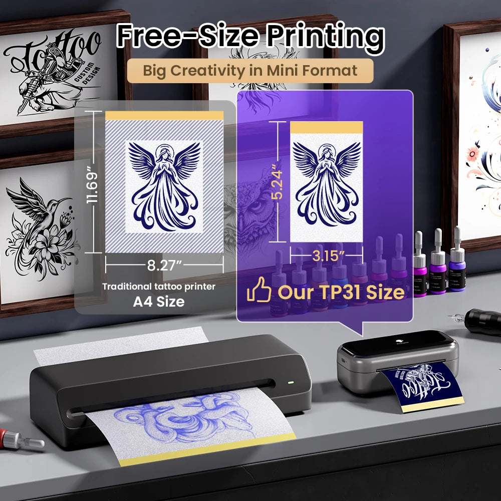 Phomemo TP31 Wireless Tattoo Stencil Printer for Artists