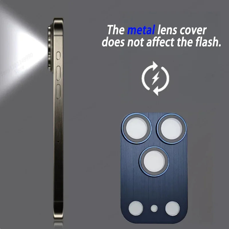 Gebürstetes Metall Kamera Schutzglas für iPhone 17 Serie