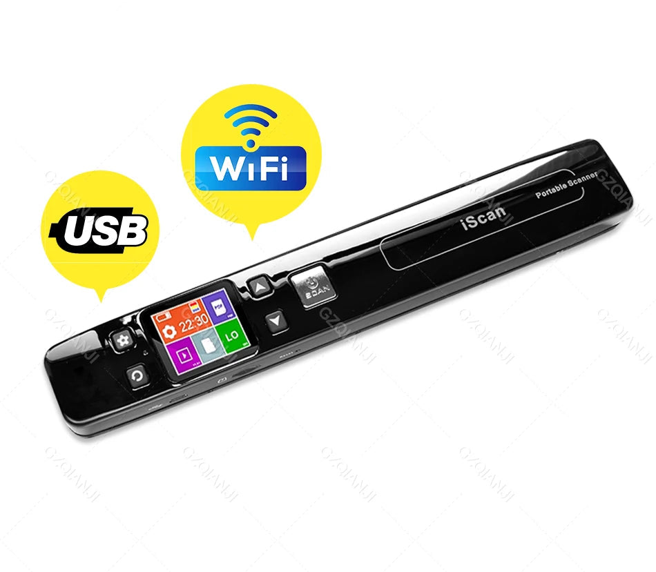 Mobiler A4-HD-Dokumentenscanner mit LED und 1050 DPI
