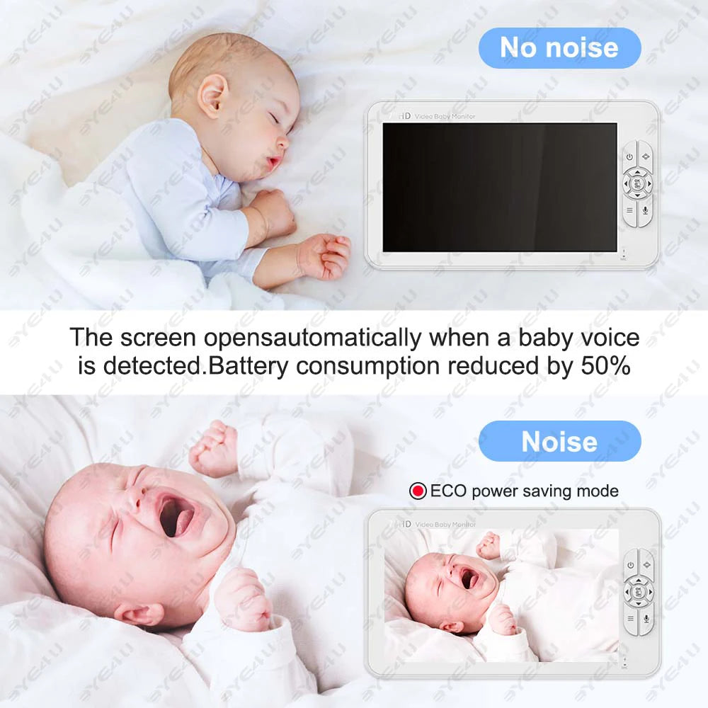 5-inch Baby Monitor PTZ Camera with Temperature & Songs