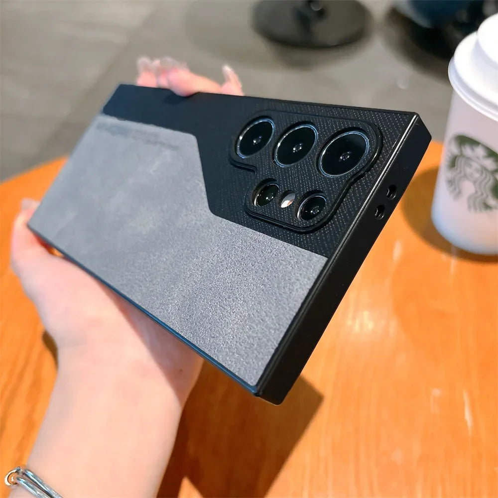 Luxus Doppel Farb PU Leder Hülle für Samsung Galaxy