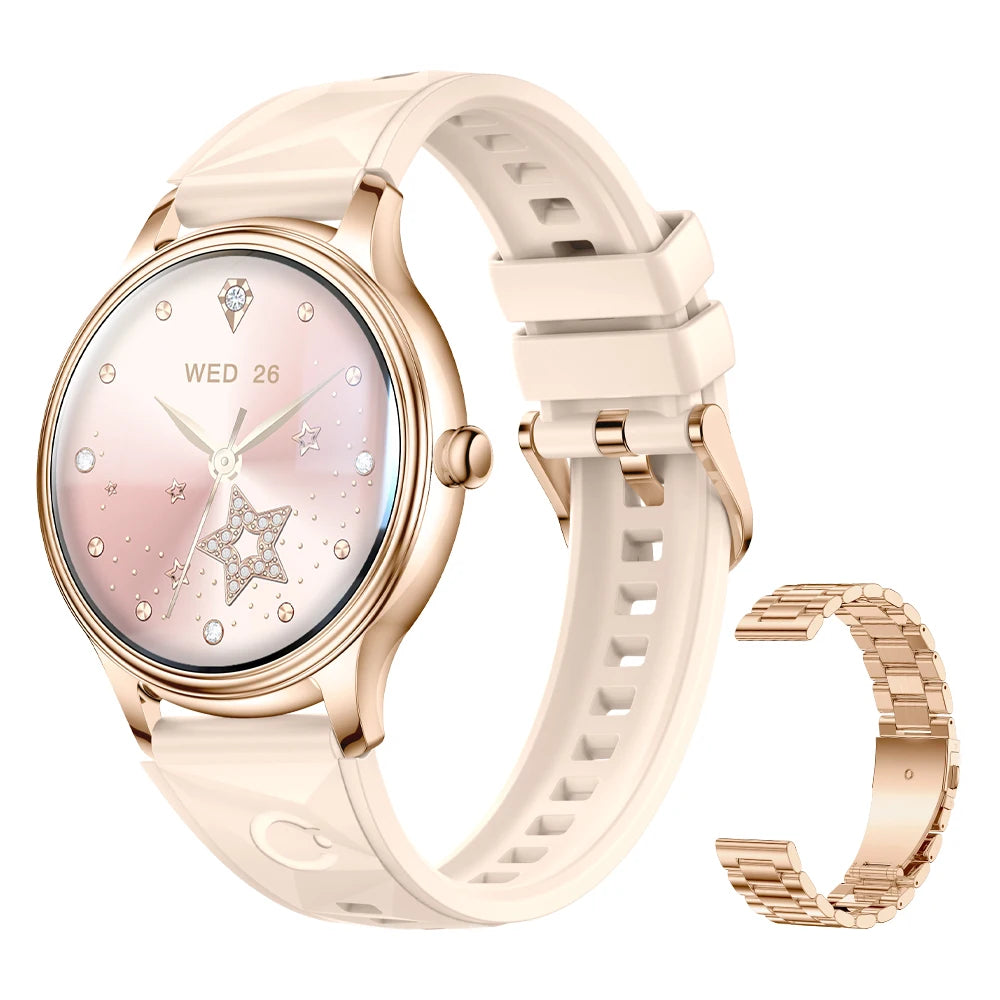 Ultra-thin 1.32" AMOLED Smartwatch for Women's Health