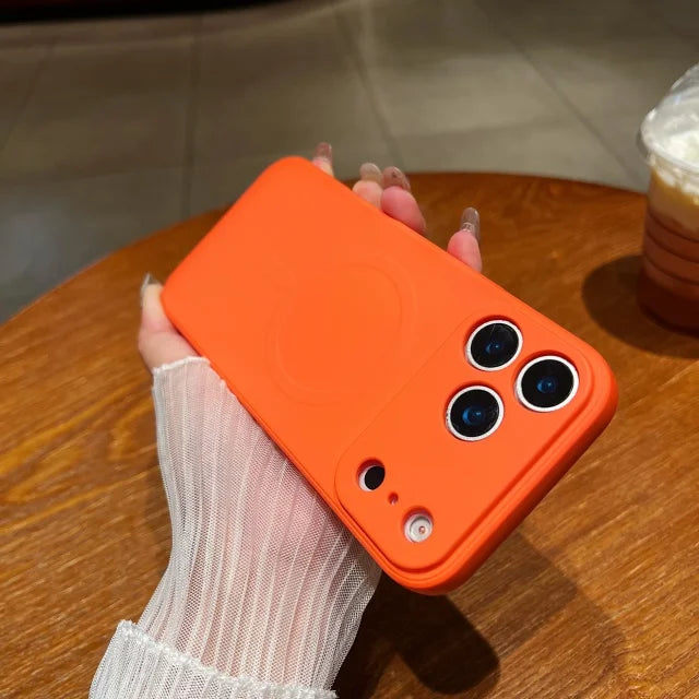 Luxus Magsafe Silikonhülle für iPhone 17 Pro Max