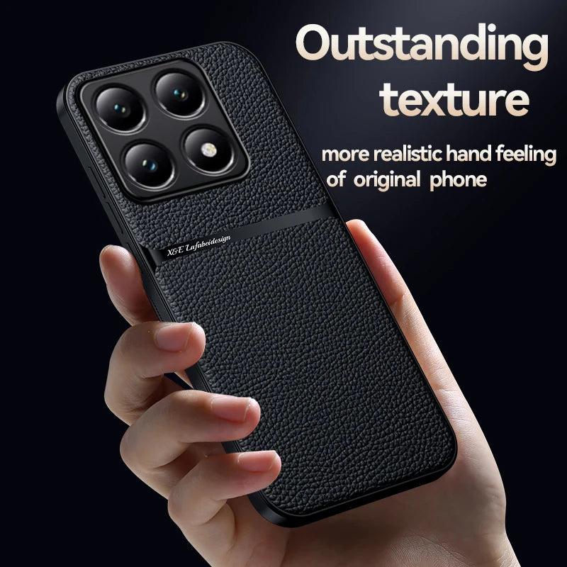 Xiaomi 14T Leather Magnetic TPU Case