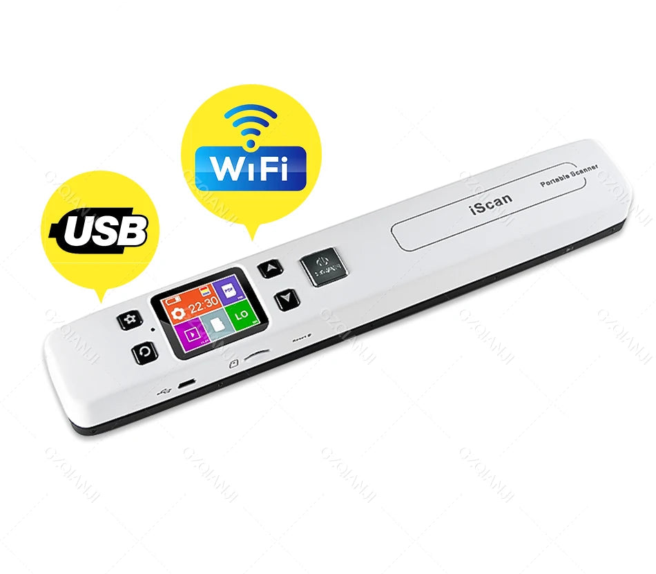Mobiler A4-HD-Dokumentenscanner mit LED und 1050 DPI