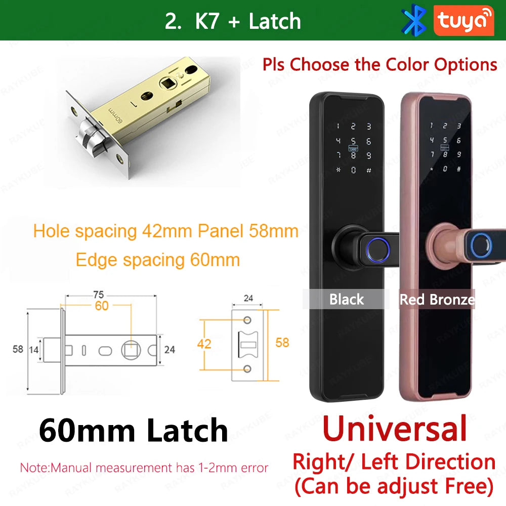 K7 Pro+ Fingerabdruck Smart Türschloss