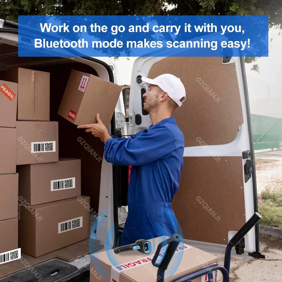 2D QR Barcode Scanner USB WLAN Bluetooth Handgerät