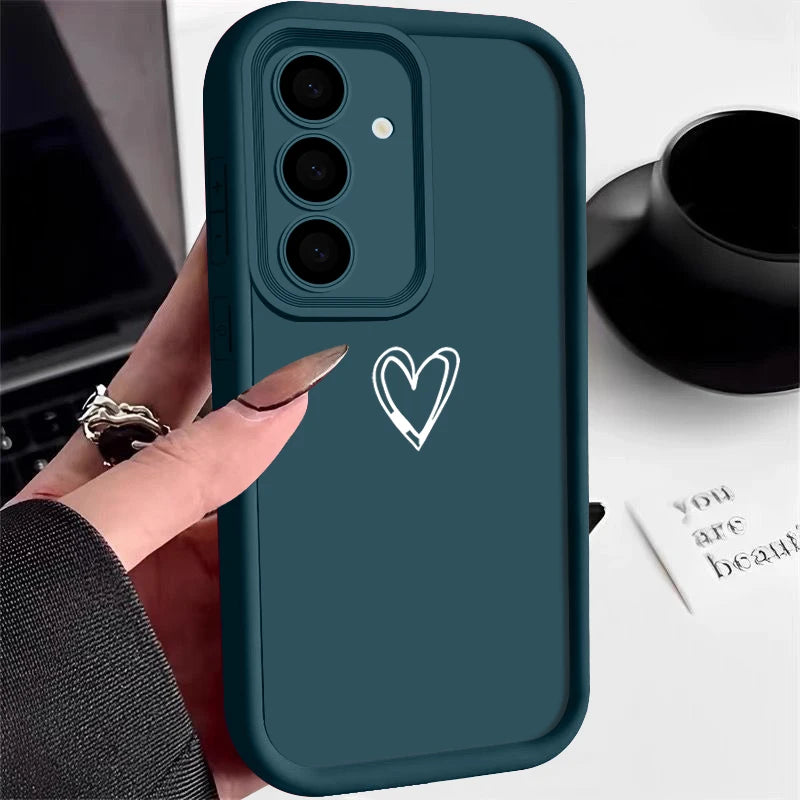 Süße Herz Silikon Hülle für Samsung Galaxy S25