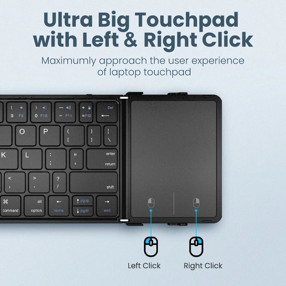 BOW Bluetooth faltbare kabellose Tastatur mit Touchpad