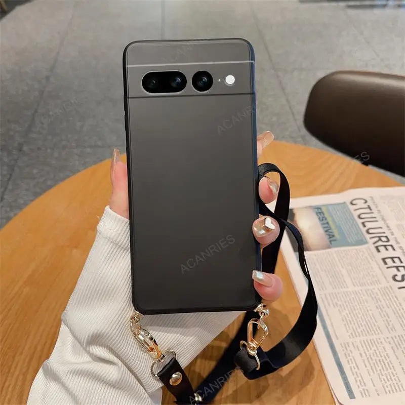 Crossbody Silikonhülle mit Band Pixel