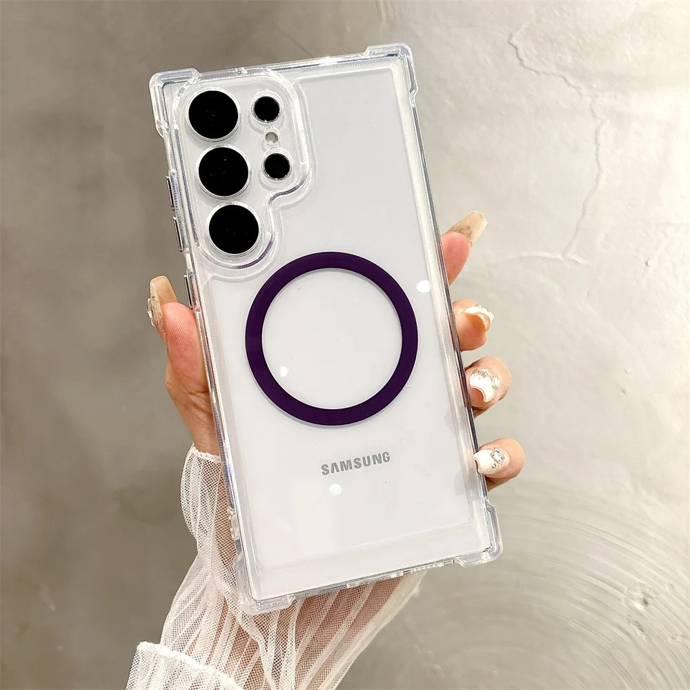 Transparentes Magnet Armor Case für Samsung Galaxy S25