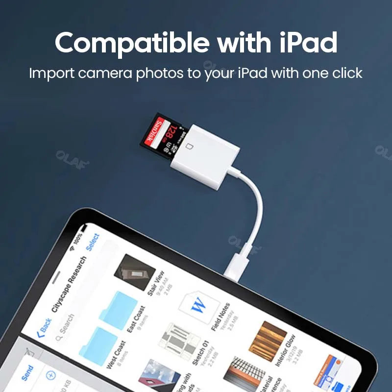 4-in-1 OTG Type-C Lightning SD TF Card Reader