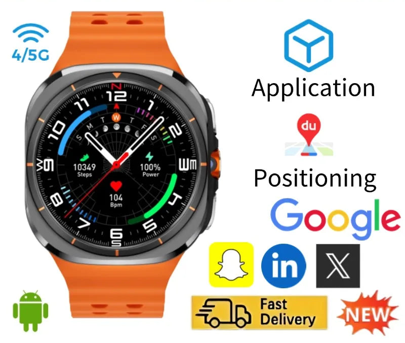 Smartwatch 4G/5G Videoanruf GPS mit Kamera
