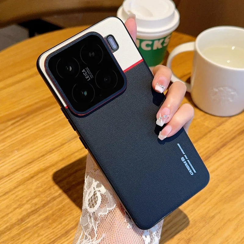Xiaomi 15 Pro Lederhülle mit Doppel-Pigment & Objektivschutz