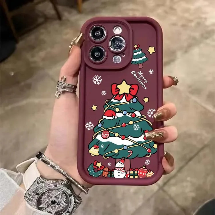 Reh Weihnachtsbaum Silikon Case für Samsung S25