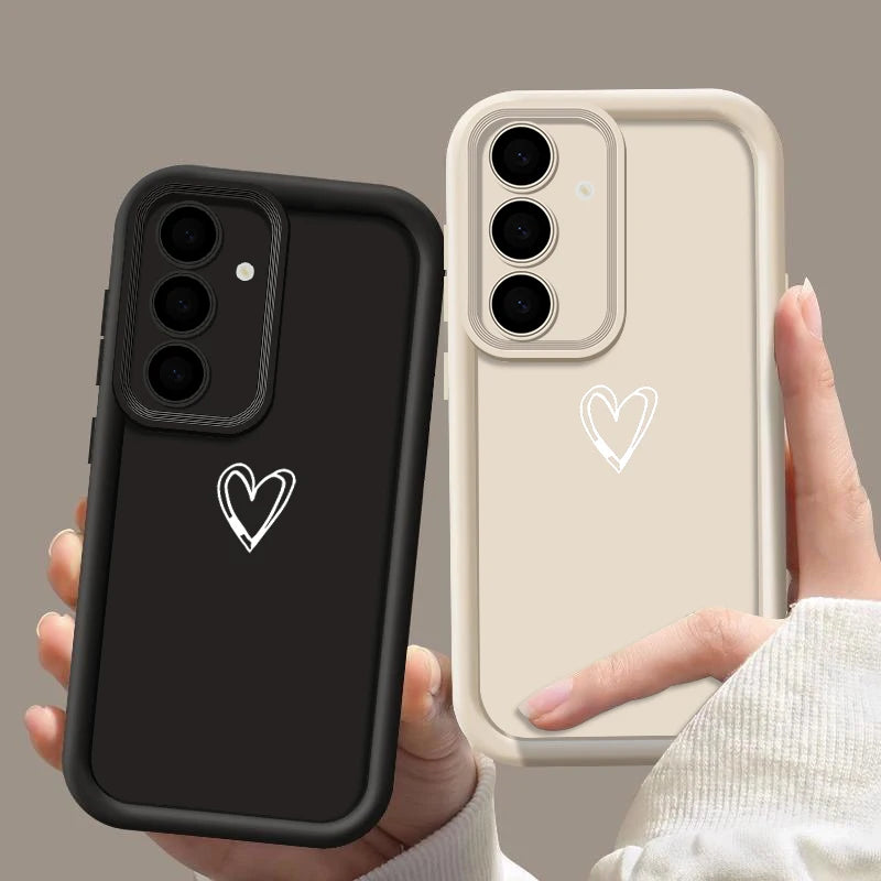 Süße Herz Silikon Hülle für Samsung Galaxy S25