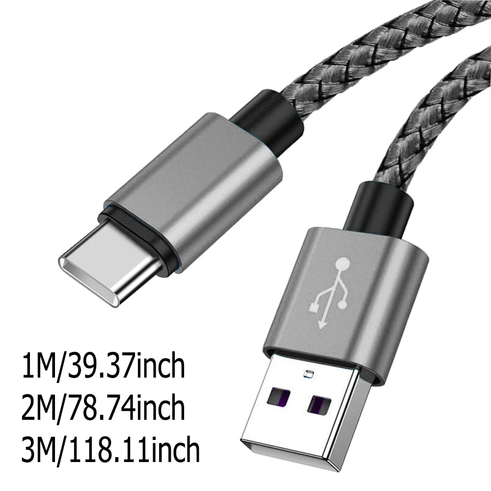 USB A auf Typ C Schnellladekabel Nylon