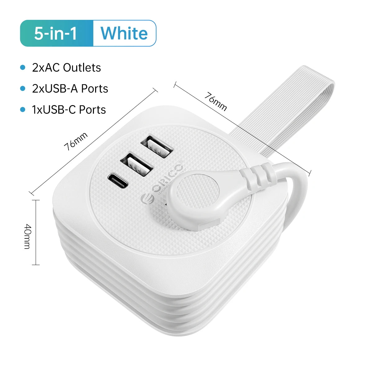 Travel Power Strip with USB-C