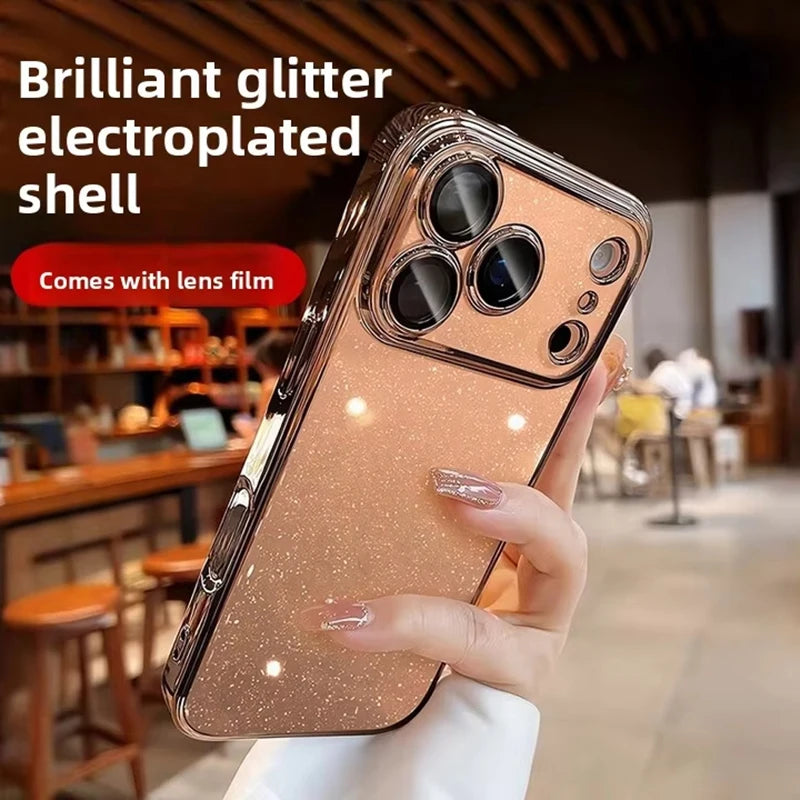 Transparente Glitzer-Schutz-Hülle für iPhone 17 Pro Max