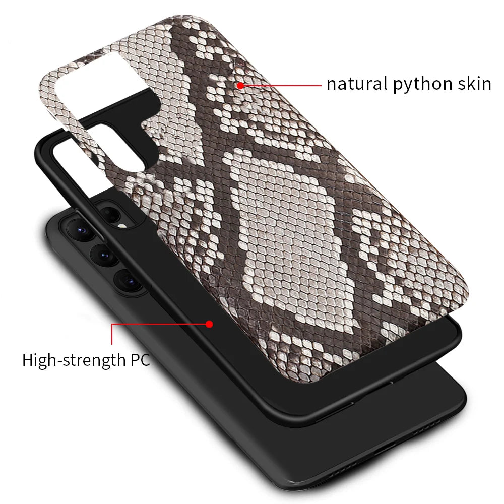 Echte Python Leder Handyhülle für Samsung S25