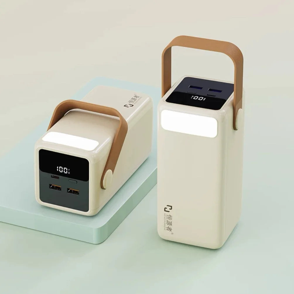 60000mAh Power Bank Fast Charging with Light Outdoor